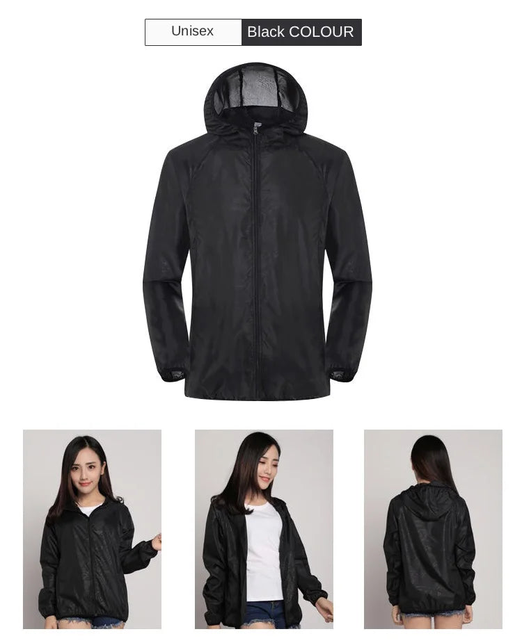 Unisex Waterproof Jacket: Waterproof, Quick Dry, UV Sun-Protective Windbreaker Jacket for Outdoor Sports / Rungear