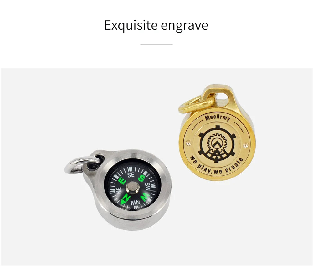 Running Trail Gear: MecArmy Brass CMP Navigational Compass For Outdoors with Lanyard / Rungear