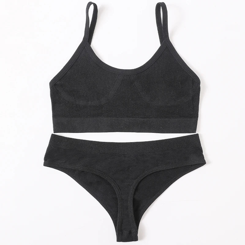 Women's Underwear Sets: U-Back, Push Up Bralette and Breathable Briefs / Rungear