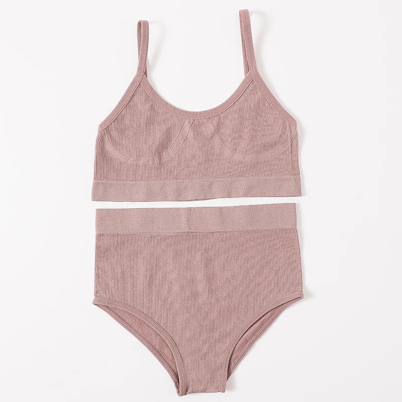Women's Underwear Sets: U-Back, Push Up Bralette and Breathable Briefs / Rungear