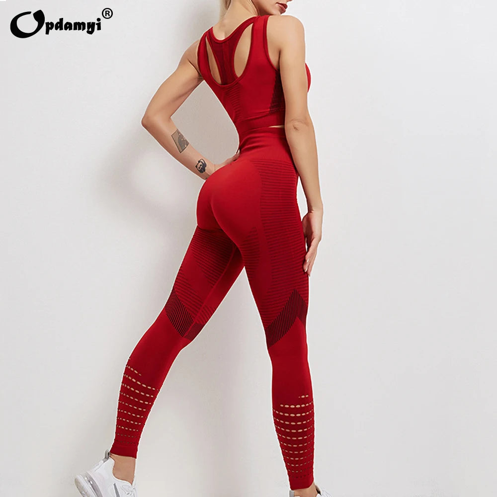 Women's Activewear Apparel: Seamless, Sports Bra and Leggings Set Workout Gear, Plus Size / Rungear
