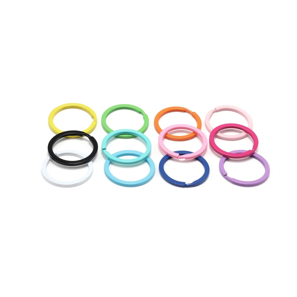 Running/ Hiking Accessories: 10PC/ Lot Color Key Ring Round Flat Line Multicolor Keyrings for Key Security / Rungear