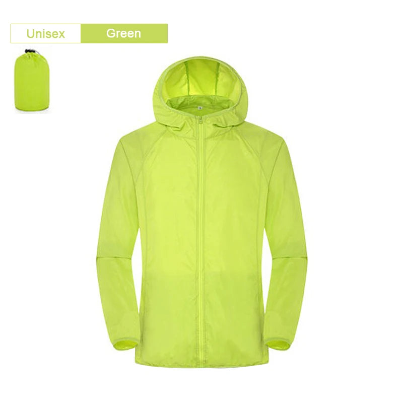 Unisex Waterproof Jacket: Waterproof, Quick Dry, UV Sun-Protective Windbreaker Jacket for Outdoor Sports / Rungear
