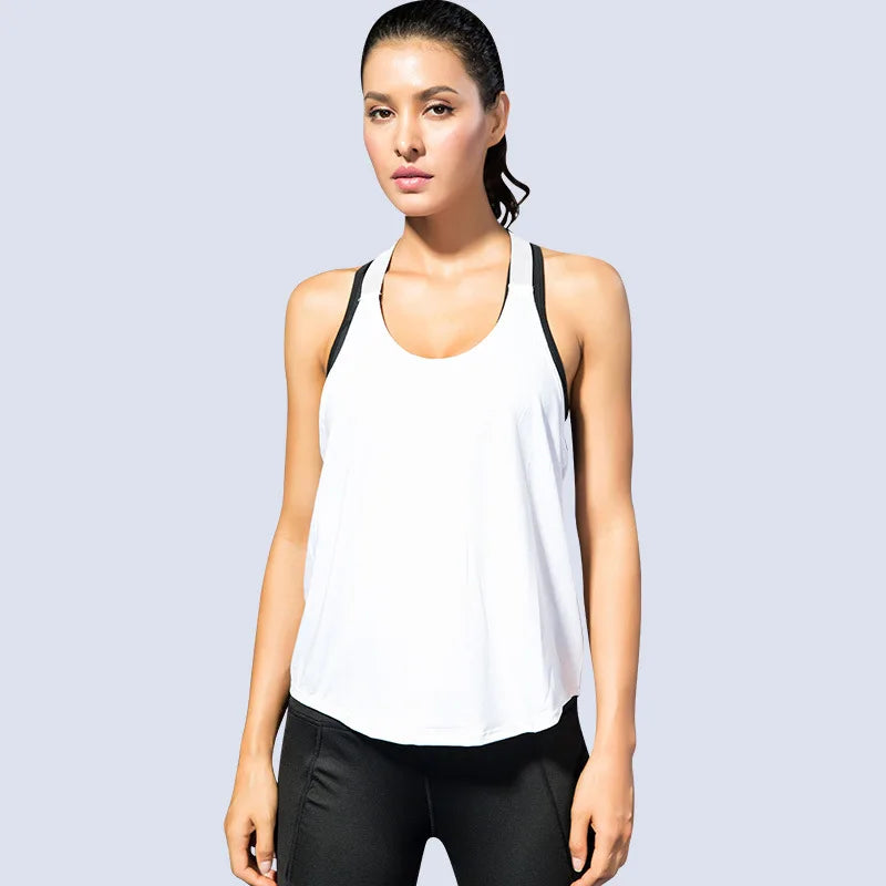 Women's Running Apparel: Quick Drying Backless Sleeveless Sports Gym Tank Top / Rungear