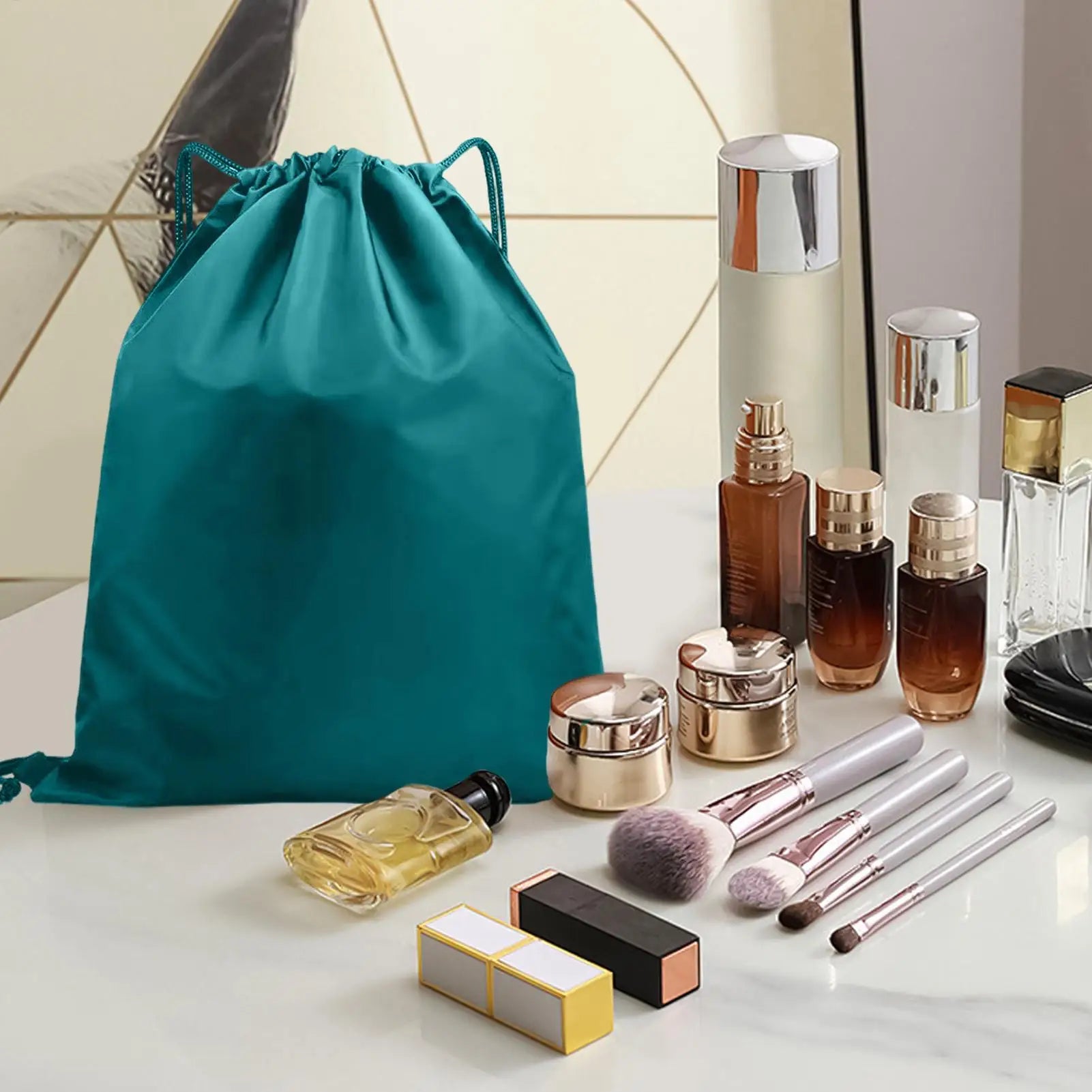 2 Pack Reusable Waterproof Drawstring Bags 30x20cm For Shoes, Wet Clothes, Outdoor Sports, Gym,Travel