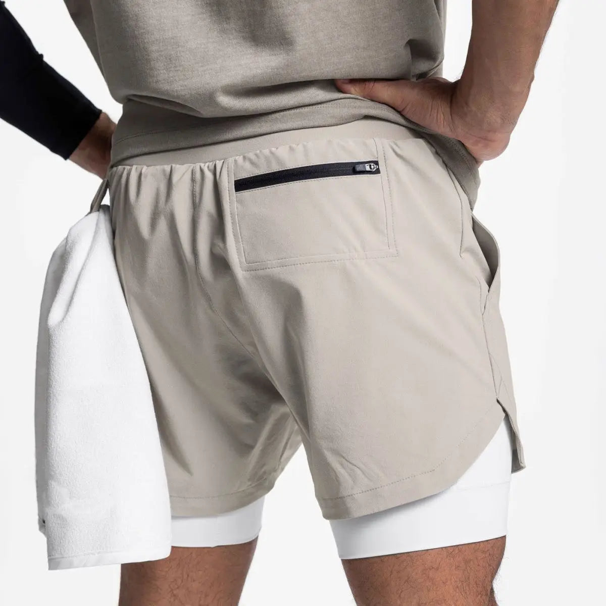 Men's Double Layer Shorts: 2 in 1 Breathable, Double Layer, Quick Dry, Running Workout Sports Shorts / Rungear