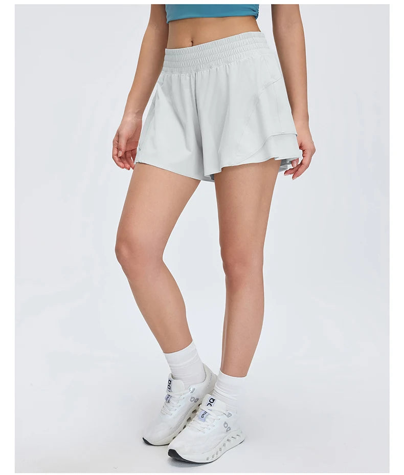 Women's 2-in-1 High-Waist Quick-Dry Running Shorts