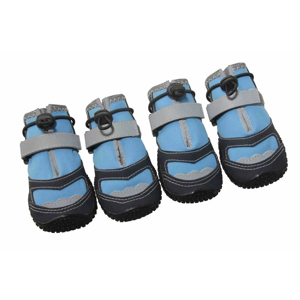 Dog Boots Accessories: 4 Pc Waterproof, Breathable, Anti-Slip, Comfortable Dog Boots With Adjustable Strap / Rungear