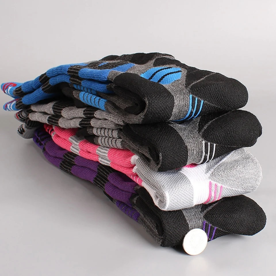 Sock Gear Accessories: GTUBIKE 1 PR Winter Warm, Anti-Slip, Moisture-Wicking, Thickened Compression Thermal Socks / Rungear