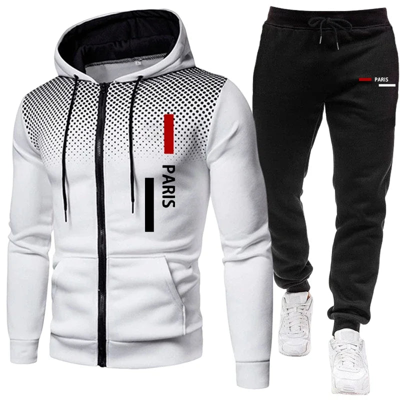 Men's Winter Apparel: Casual, Jogging Zipper Hoodie Sweatshirt and Sweatpants / Rungear