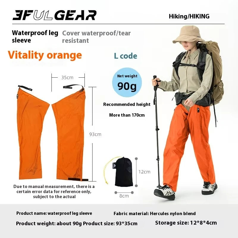 Trail Gear Apparel: 3F UL GEAR Outdoor Adjustable, Tear Resistant, Waterproof Leg Covers  / Rungear