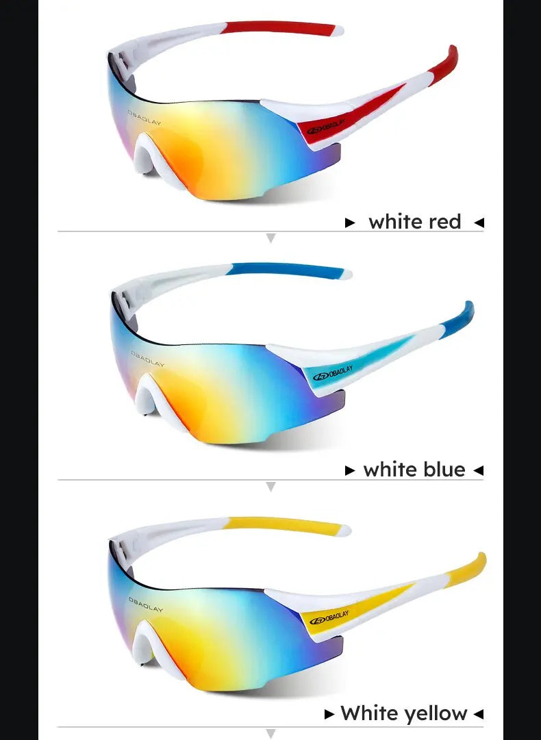 Obaolay Cycling Bicycle Eyewear For Men Women Outdoor Sport
