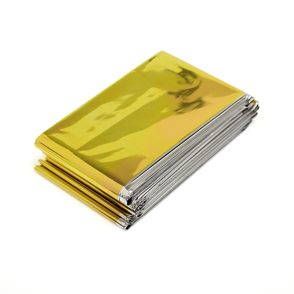 Trail Gear Accessories: 1-10 PC Emergency Thermal, Windproof Foil Survival Blanket / Rungear