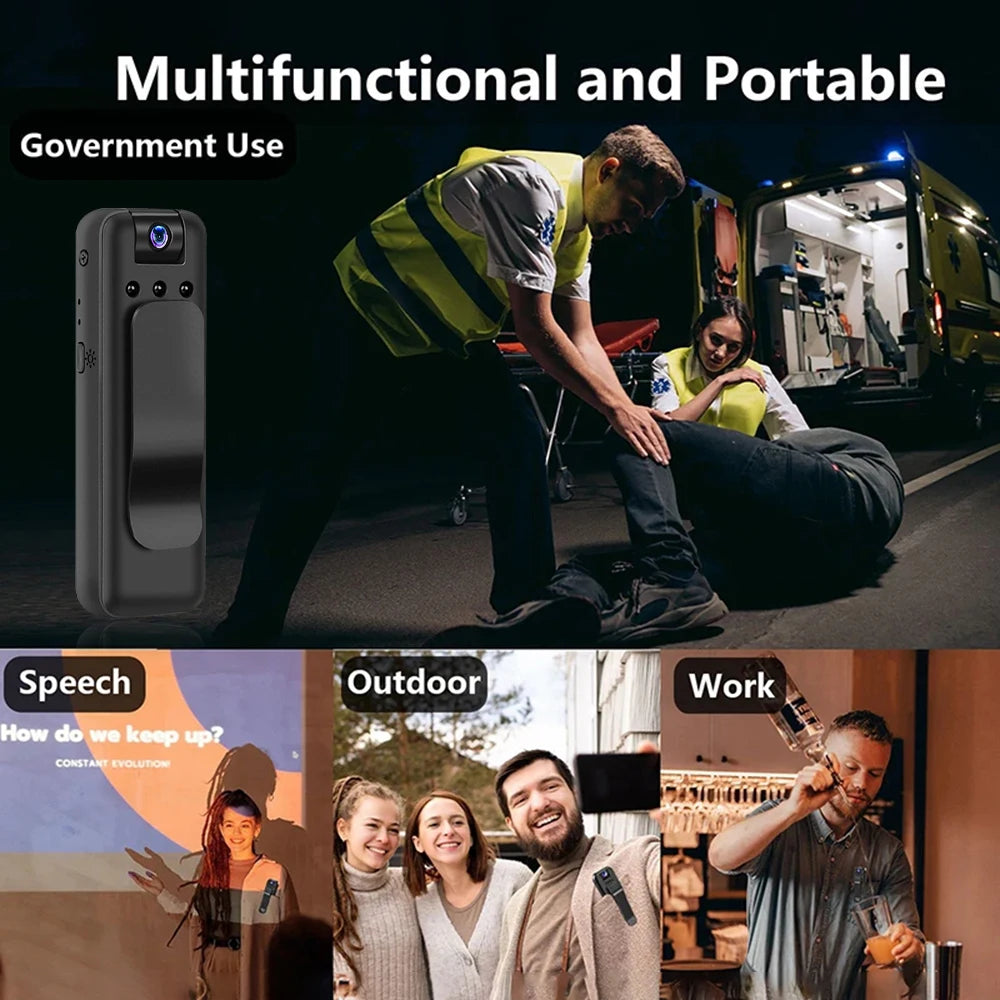 Tech Gear Accessories: Mini Camera, WIFI Infrared Night Vision, Small Body Camera Portable DV DVR Recorder / Rungear