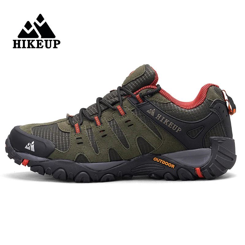 Hiking Shoe Gear: HIKEUP Men's Suede Leather, Wear-Resistant Hiking, Walking, Hunting Outdoor Shoes / Rungear