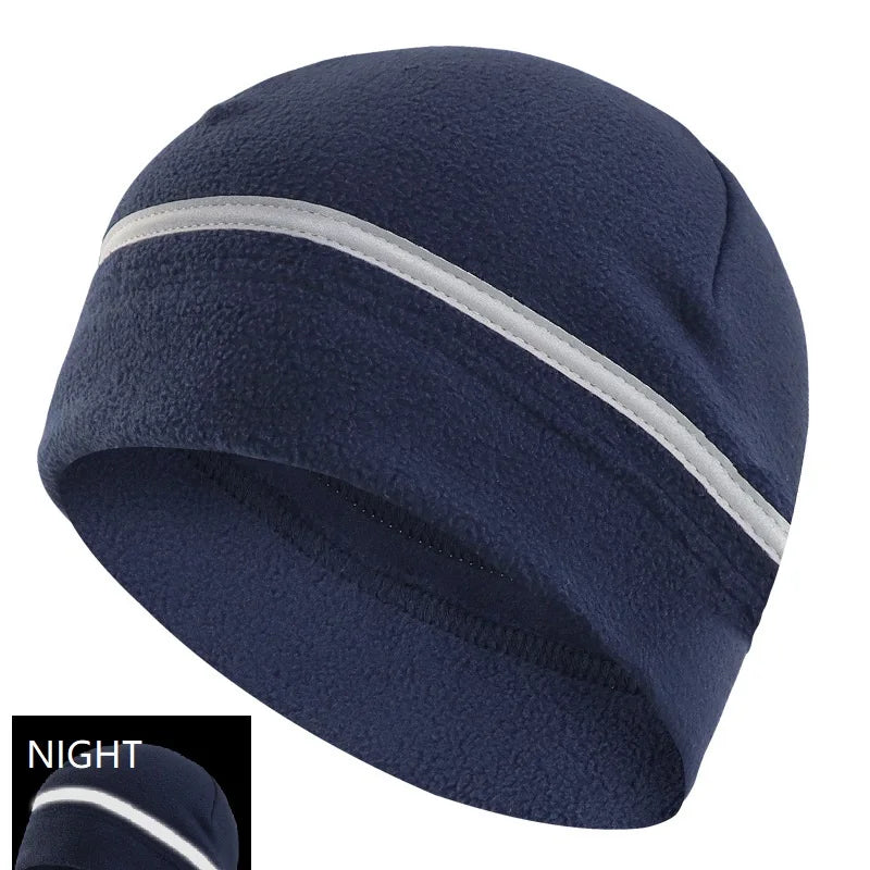 Reflective Hat Gear: High Visibility Safety Beanie, Reflective Knit, Ribbed Warm Winter Hats for Night Running, Hiking, Cycling / Rungear