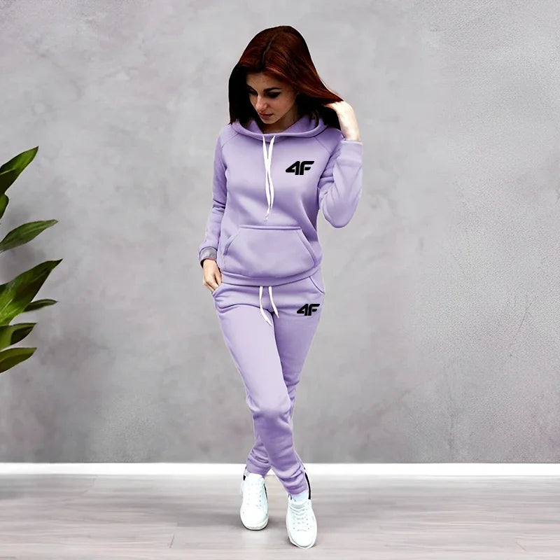Women's Winter Apparel: Outdoors, Comfort, Warm Sportswear Tracksuit Hoodies Sweatpants / Rungear
