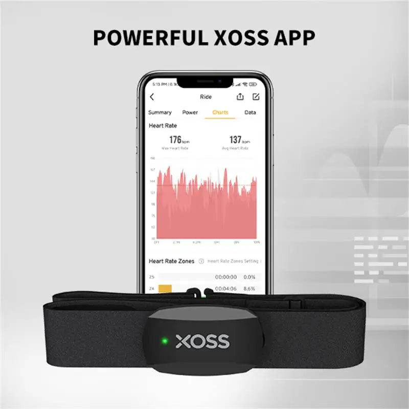Tech Gear Accessories: XOSS X2 Chest Strap Heart Sensor HRM Monitor Bluetooth ANT+ Cycling Running Walking / Rungear