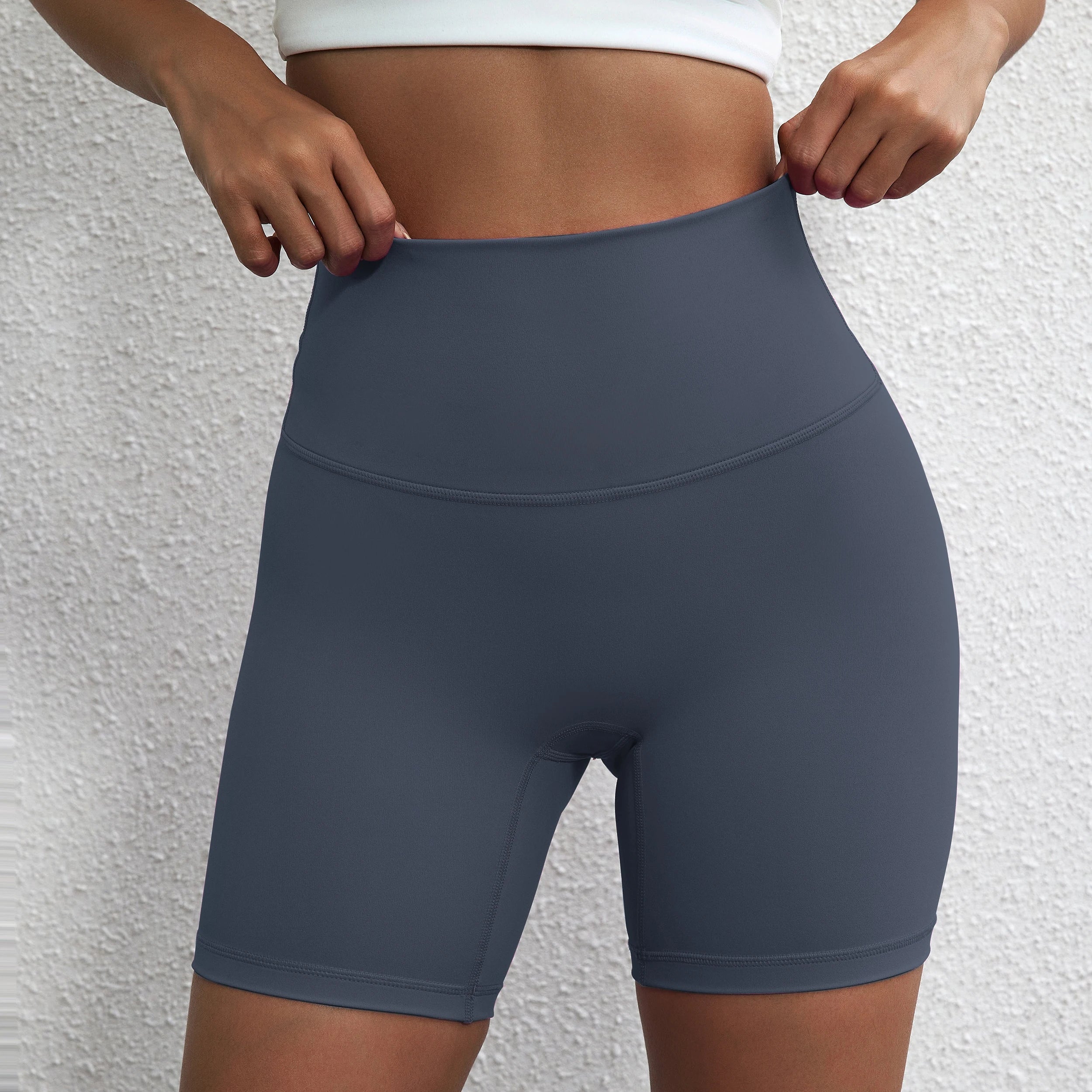 Women's Shorts Apparel: Solid Colour, High Waist, Comprehensive Fitness Sports Training Shorts with  Internal Pocket / Rungear