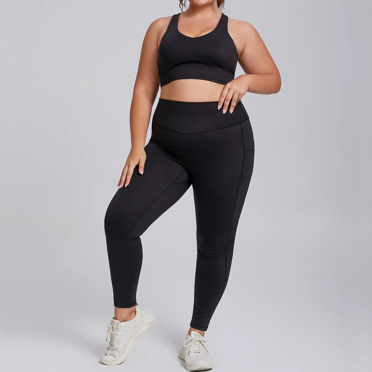 Women's Activewear Sets: 1/2PC Plus Size, Super Stretch Sports Bra Gym Leggings Fitness Suit S-3XL / Rungear