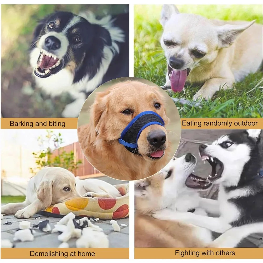 Outdoor Dog Accessories: Mesh, Breathable, Soft Nylon, Dog Muzzle Anti Biting, Barking, Chewing For Small Medium Large Dogs / Rungear