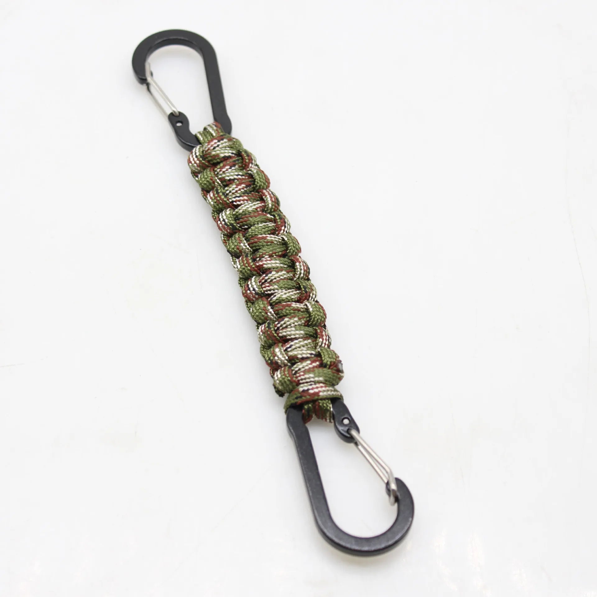 Trail Accessories: Paracord Keychain, Braided Double-Buckle Lanyard, Double Carabiners Paracord Keychain / Rungear