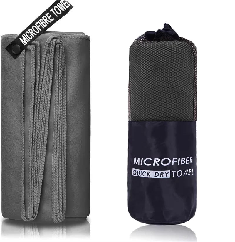 Microfibre Gym Towel Silver ION OdourFree Fast Drying Workout Gear