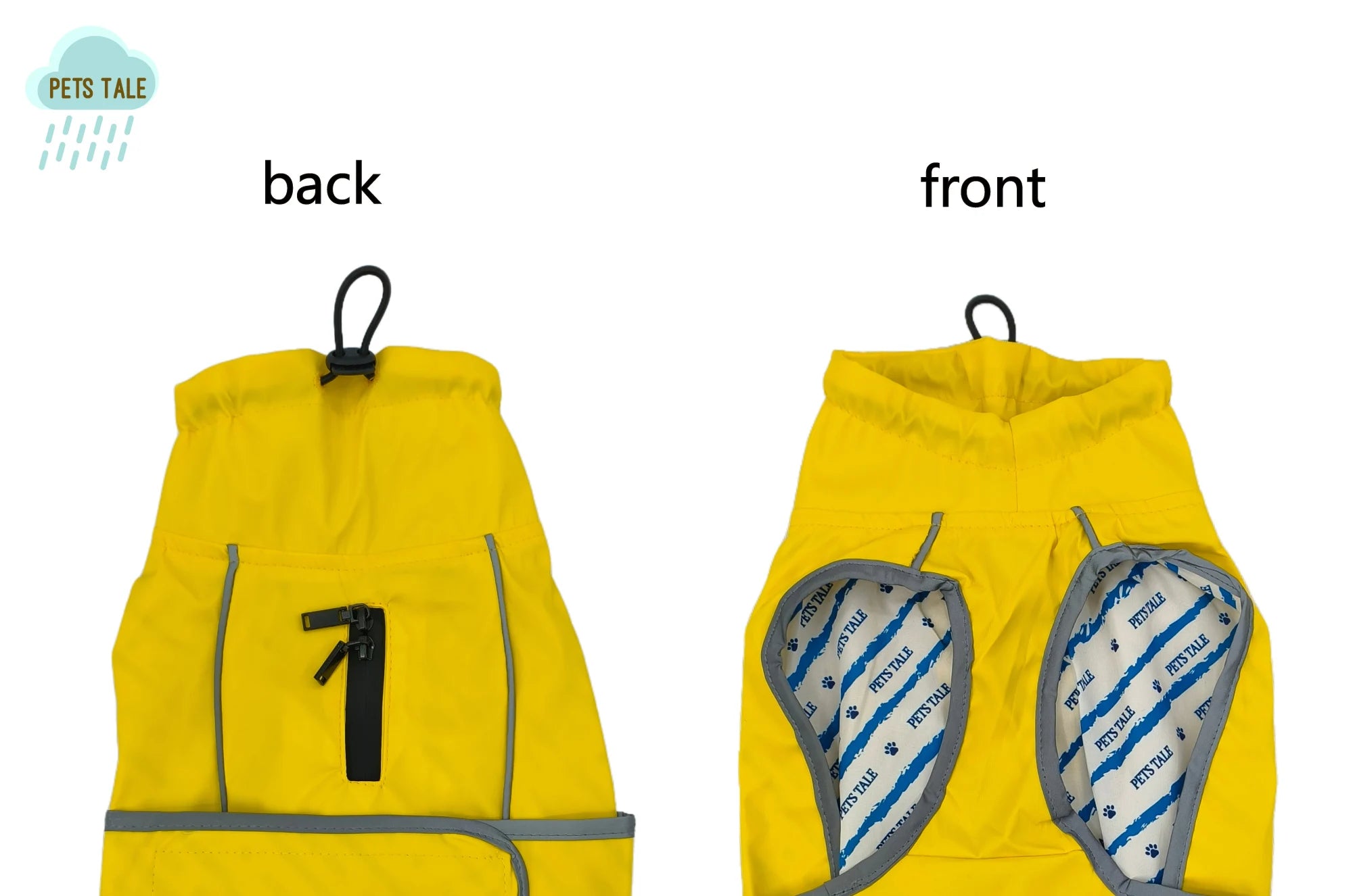 Dog Jacket Gear: Waterproof Raincoat with Reflective Strips and Adjustable Hood / Rungear