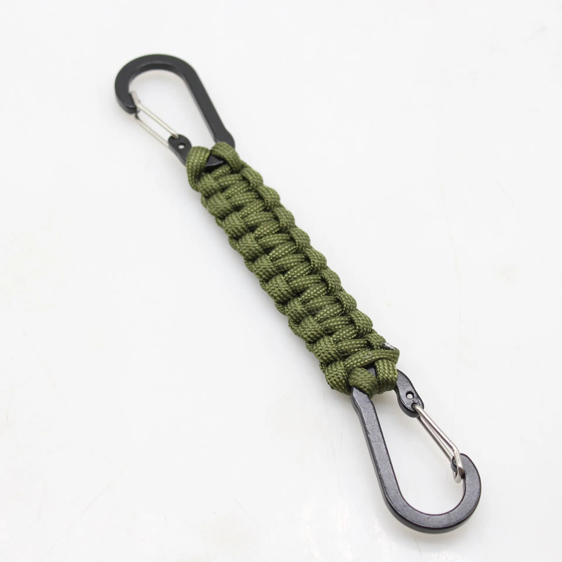 Trail Accessories: Paracord Keychain, Braided Double-Buckle Lanyard, Double Carabiners Paracord Keychain / Rungear