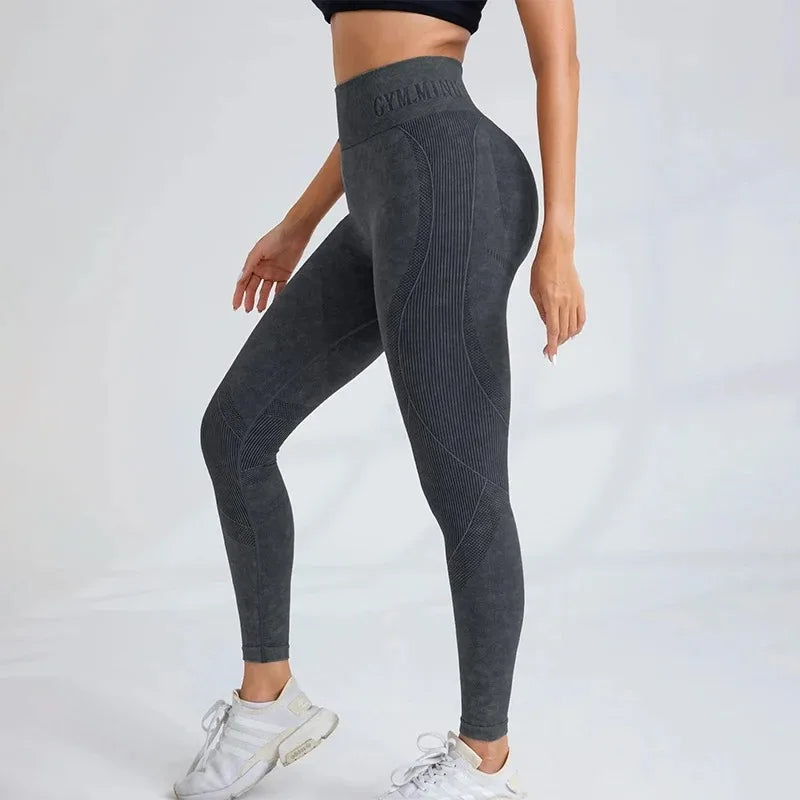 Women's Activewear Apparel: Seamless High Waist Pants Hip Lifting Outdoor Sports Tight Waist Pants / Rungear