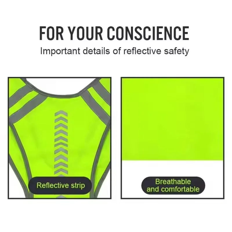 Reflective Running Safety Gear: Lightweight, Adjustable, Safety Waterproof Vests / Rungear