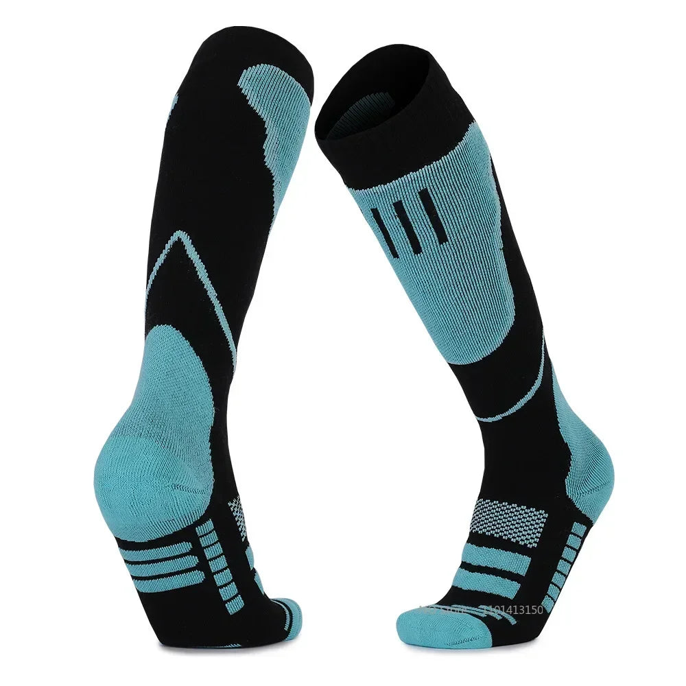 Running Compression Socks: 1 PR Unisex, Winter Merino Wool, Thermal Long Compression Socks for Running, Hiking / Rungear
