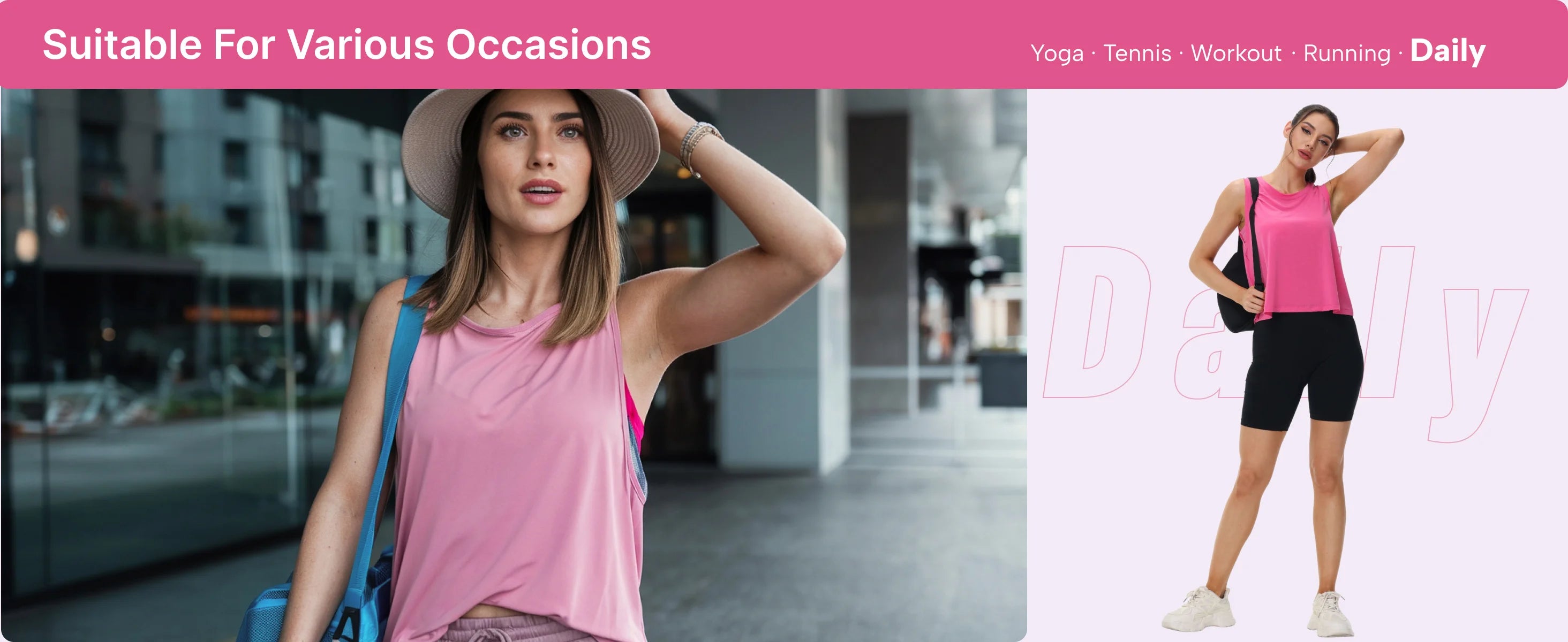Women's Moisture-Wicking Clothing: TACVASEN Sleeveless, Loose Fit, Crew-Neck, Workout Crop Tank Tops / Rungear