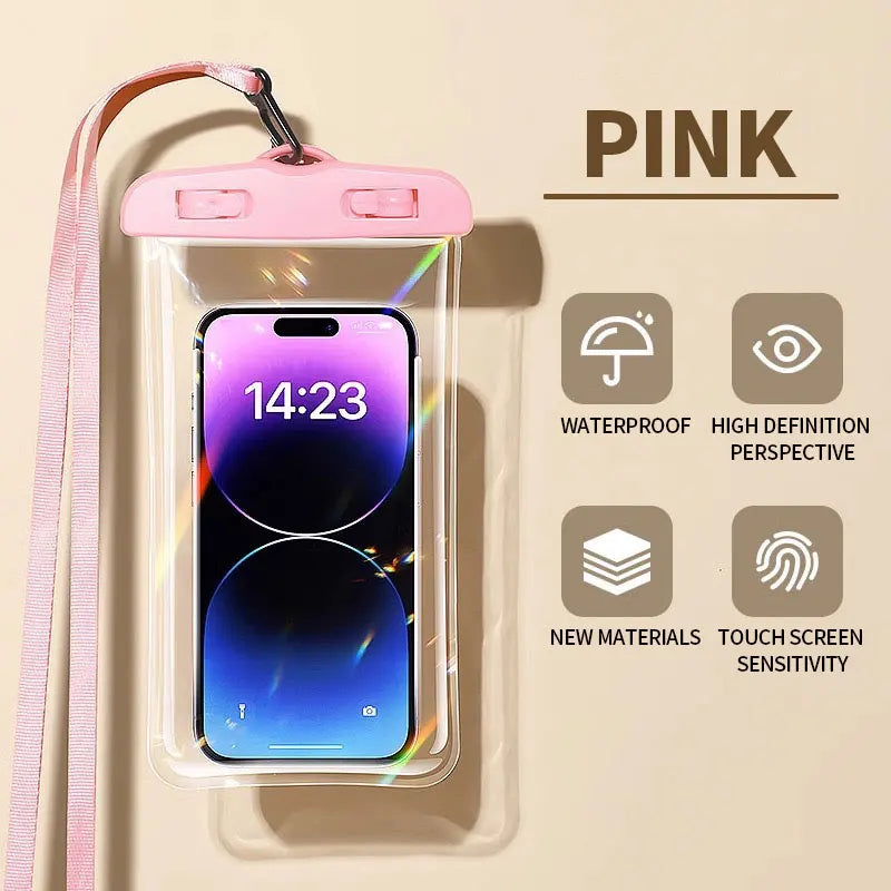 Waterproof Underwater Dry Bag Case Phone Pouch Cover For Outdoor Weather 6 inch