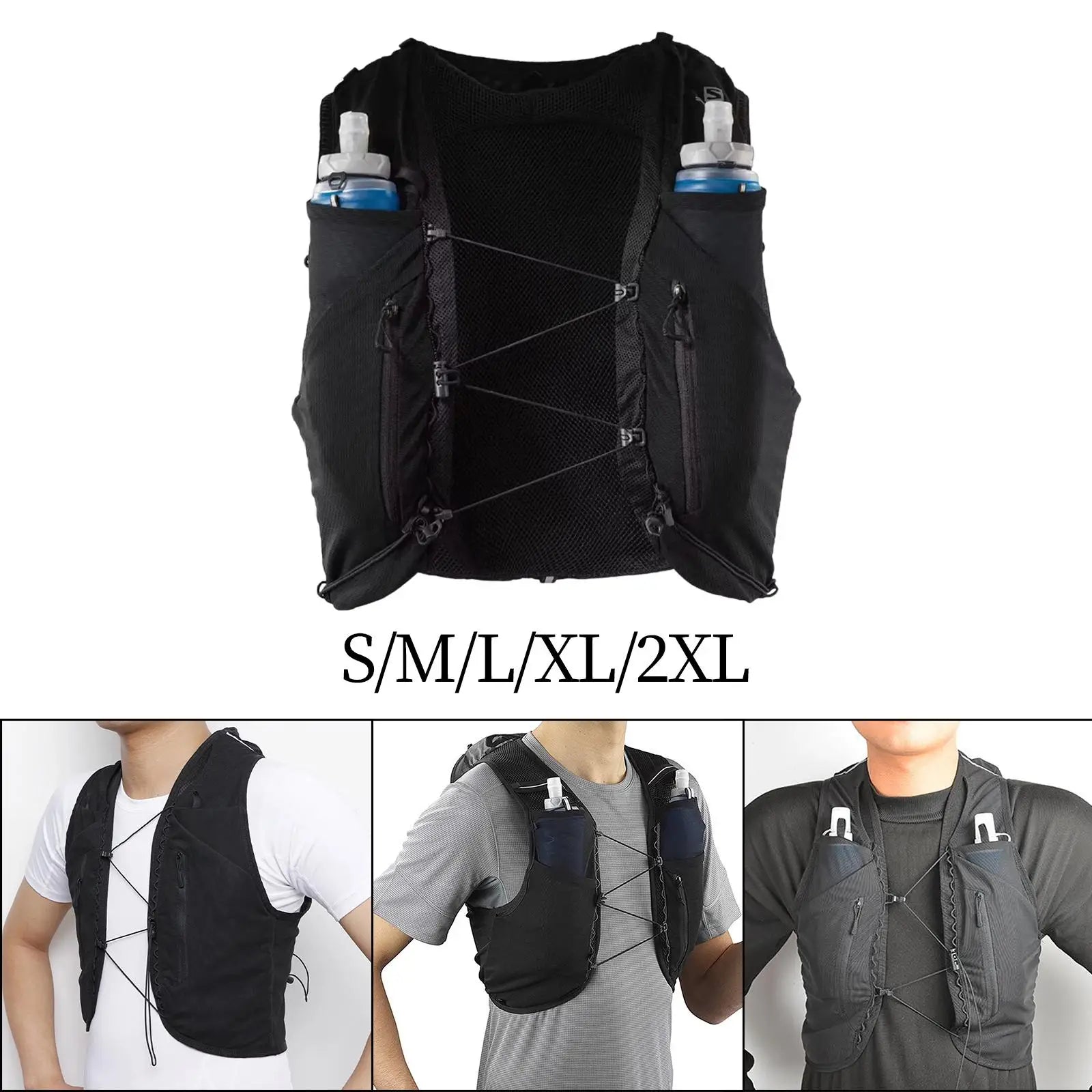 Hydration Running Gear: Lightweight Sports Water Hydration Vest 12L Capacity Sport Bag / Rungear