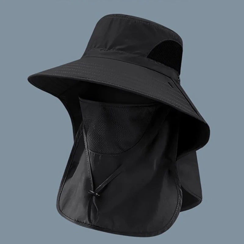 Summer Hat Gear: UV Protection, Outdoor Bucket Hat with Neck Flap Cap For Hiking, Outdoors / Rungear