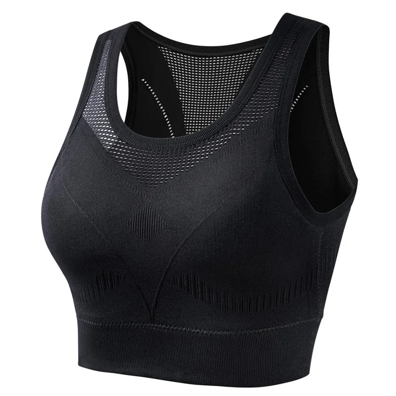 Women's Running Apparel: Fitness Fixed Pad, Push Up Sports Bra Crop Top / Rungear