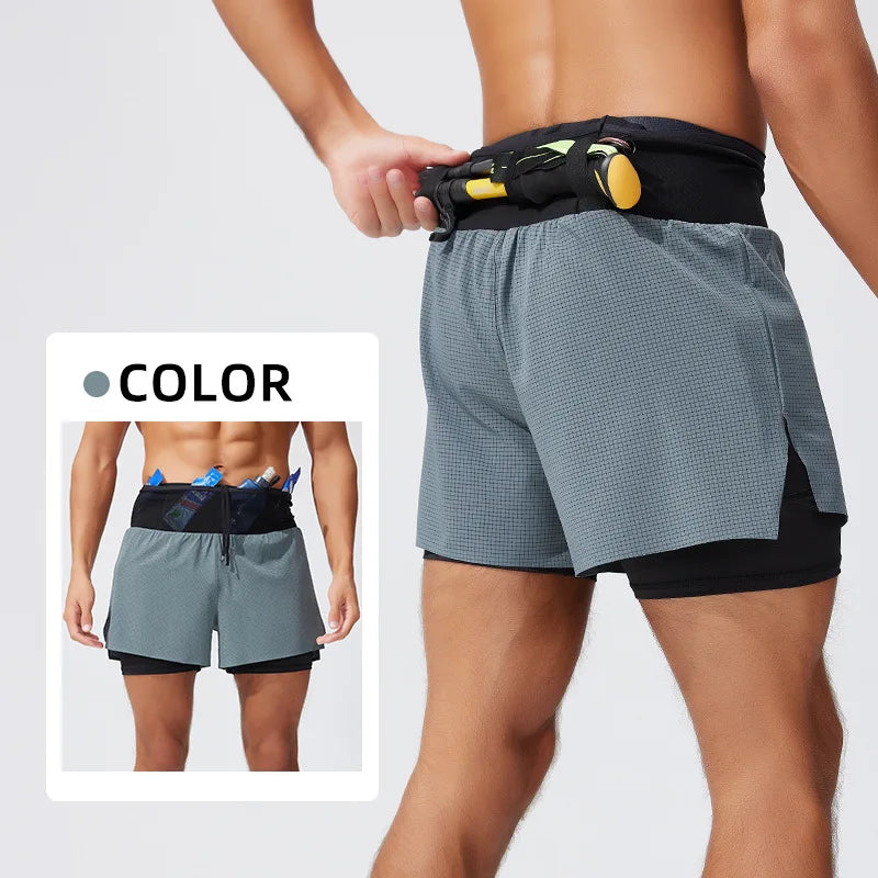 Men's Activewear Shorts: Summer Double Layer, Quick Dry, Breathable Running Sports Shorts / Rungear