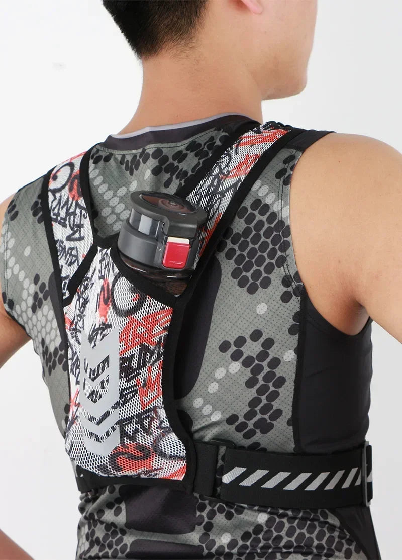 Running Reflective Gear: Reflective, Breathable Chest Bag Running Sports Backpack Fitness Vest / Rungear