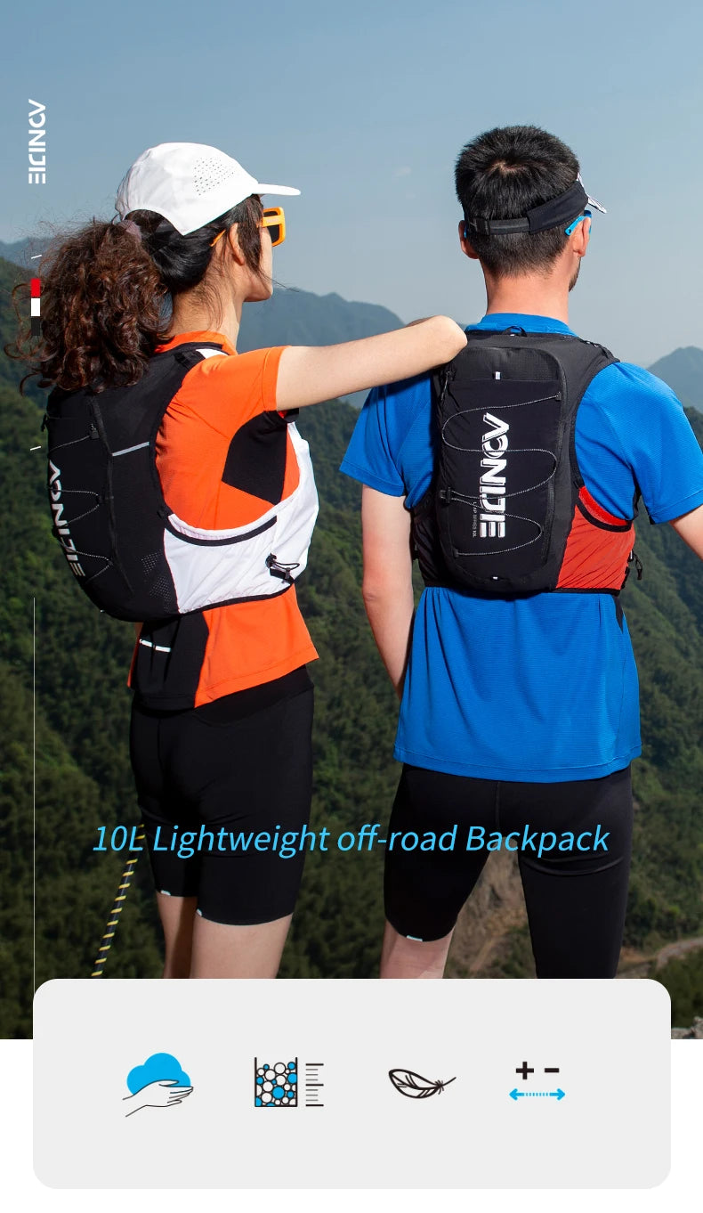 AONIJIE 10L Unisex Lightweight Running Hiking Walking Hydration Vest Pack