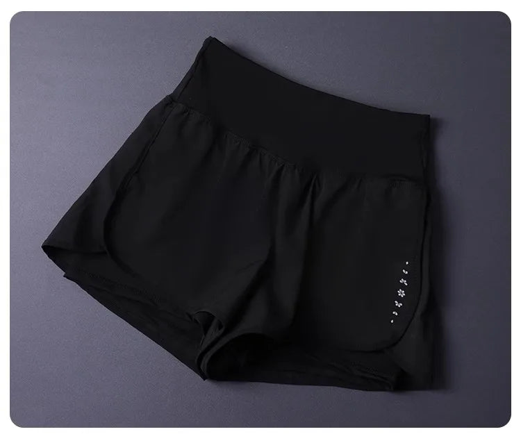 Women's Quick Dry Shorts: Lightweight, Breathable, Split Side 2 in 1 Fitness Shorts with Pockets / Rungear