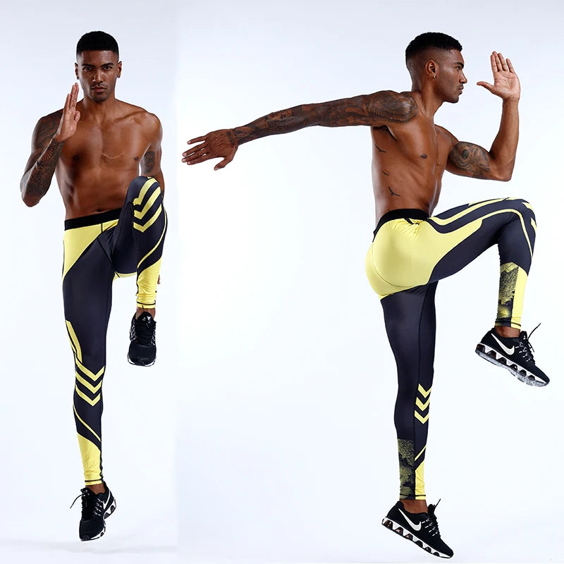 Men's Compression Apparel: Casual Compression Workout Sports Leggings Pants / Rungear
