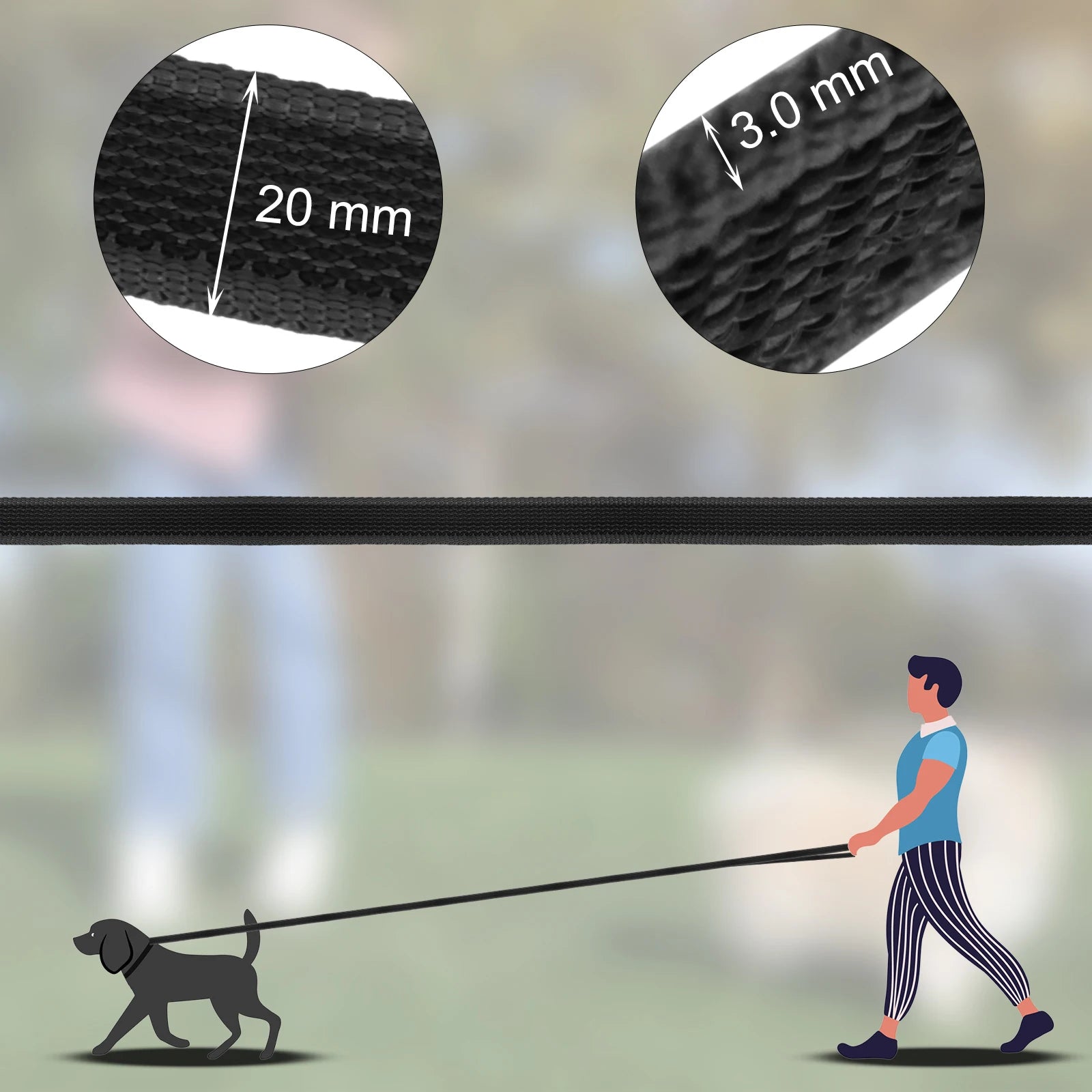 1.5M/2M/5M/3M/15M Small To Medium Coloured Dog Leash  For Easy and Convenient Training
