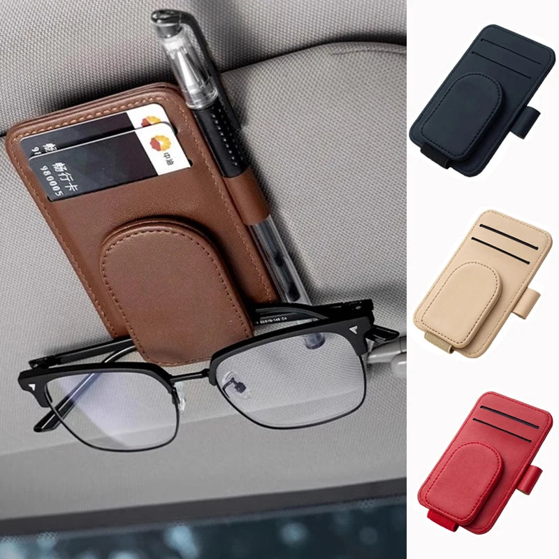 Sunglasses Gear Accessories: Multifunction, Leather, Portable Sun Sunglasses and Card Hanger Clip / Rungear