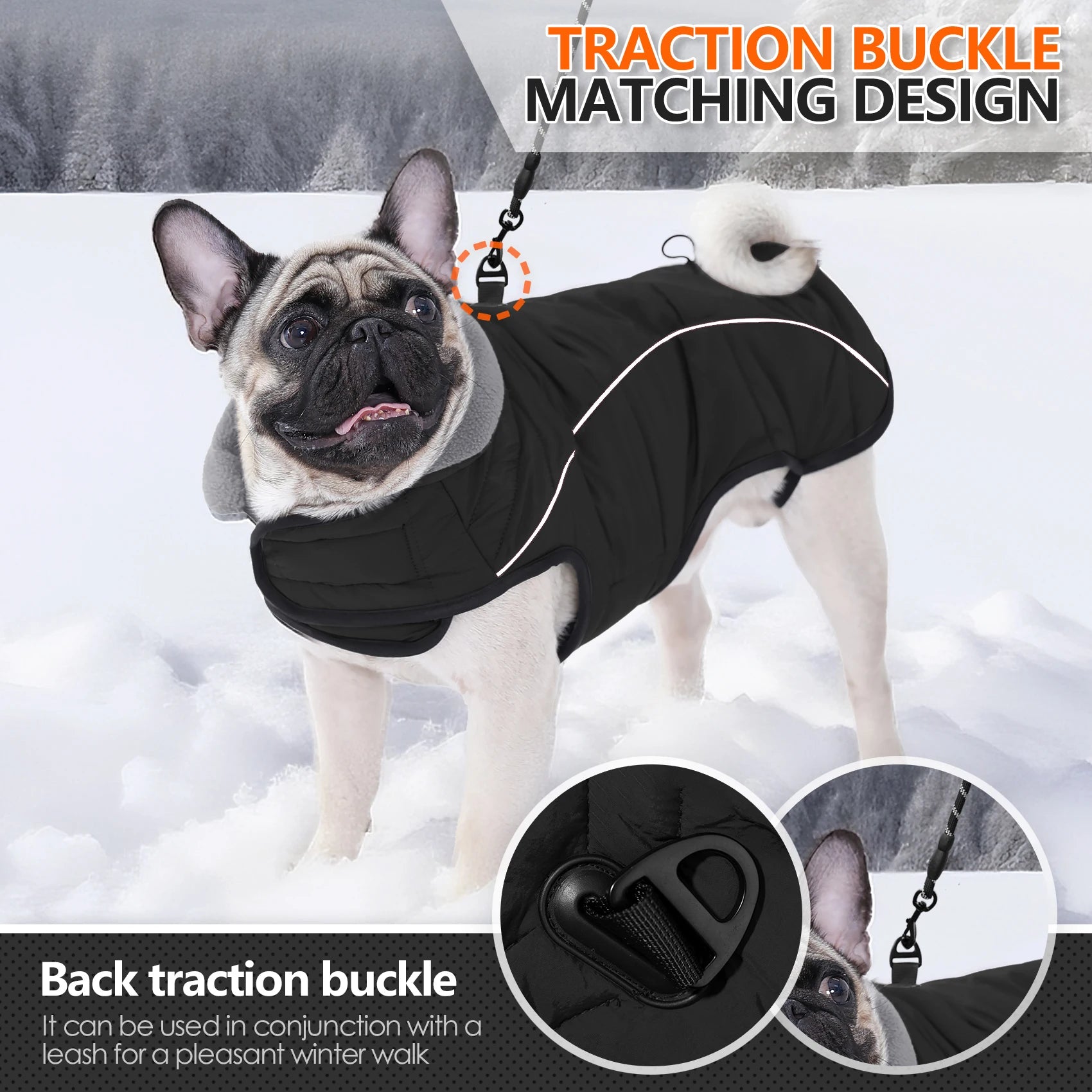 Dog Jackets Gear: Waterproof, Winter, Warm Windproof, Reflective, Adjustable Jacket Vest for Dogs With Hook & Loop / Rungear