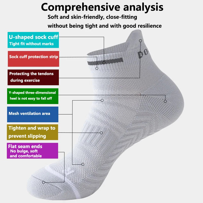 Running Apparel: Unisex, Thickened, Quick-Dry, Marathon Running Towel Bottom Sports Socks / Rungear