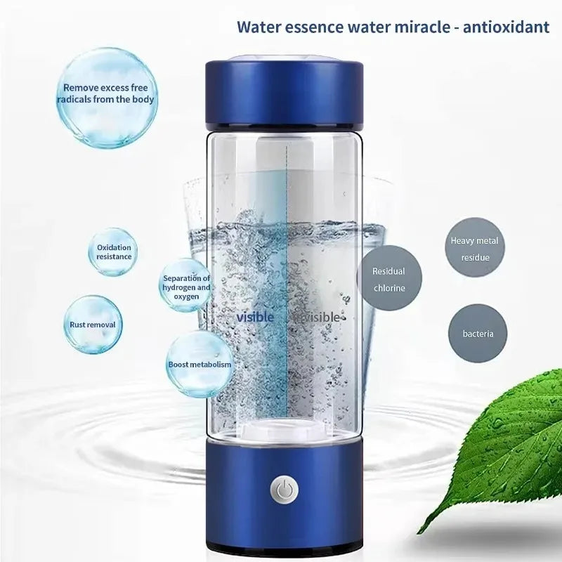 Hydration Gear Accessories: Hydrogen Water Bottle, Portable, Rechargeable, Hydrogen Water Ionizer Machine / Rungear