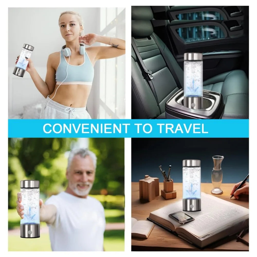 Hydration Gear Accessories: Hydrogen Water Bottle, Portable, Rechargeable, Hydrogen Water Ionizer Machine / Rungear