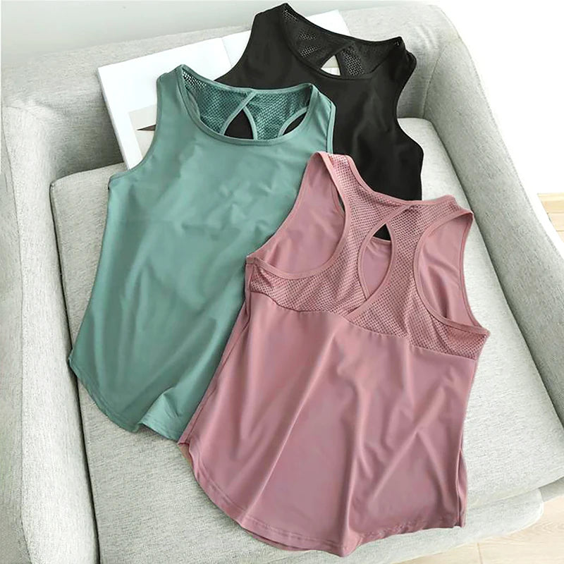 Women's Moisture-Wicking Running Shirts:  Loose Sleeveless Quick-Dry Tank Tops / Rungear