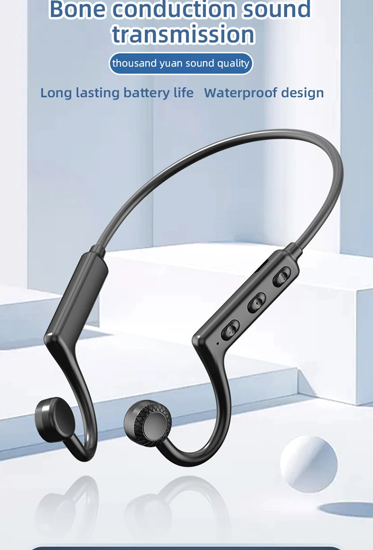 Running Tech Gear: Xiaomi Bone Conduction, Wireless, Waterproof Bluetooth Headset Ear Hooks For iPhone / Rungear